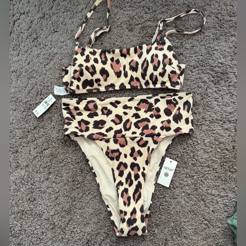 Two piece leopard print extra small